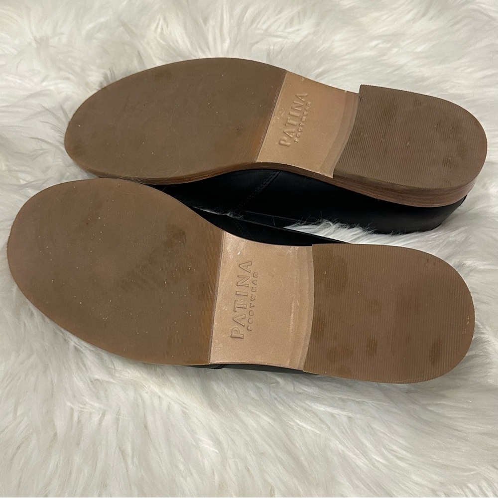 Patina Portland Leather Goods Black Slip on Flats - Picture 8 of 12
